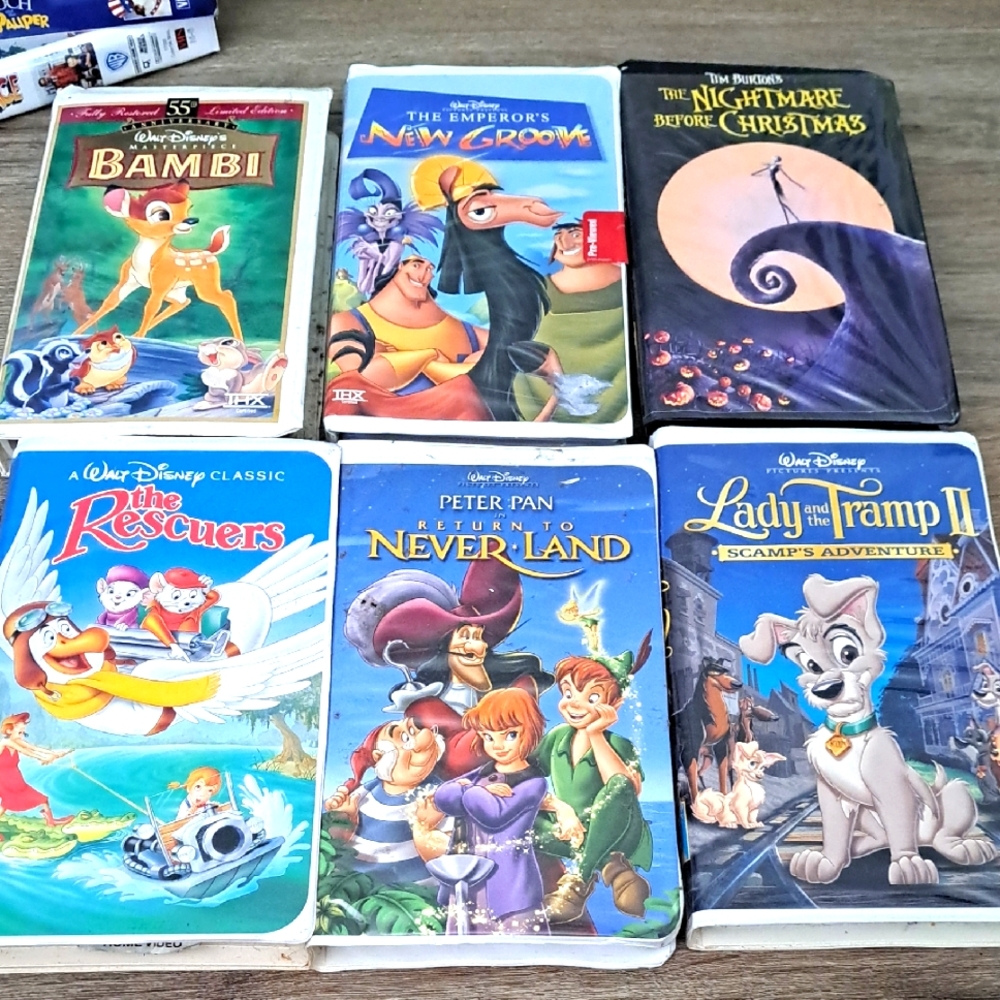Disney VHS Collection with Colorful Covers